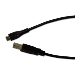 USB Cable, 1m,USB to Micro USB, Black - MC000948, Multicomp