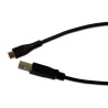 USB Cable, 1m,USB to Micro USB, Black - MC000948, Multicomp