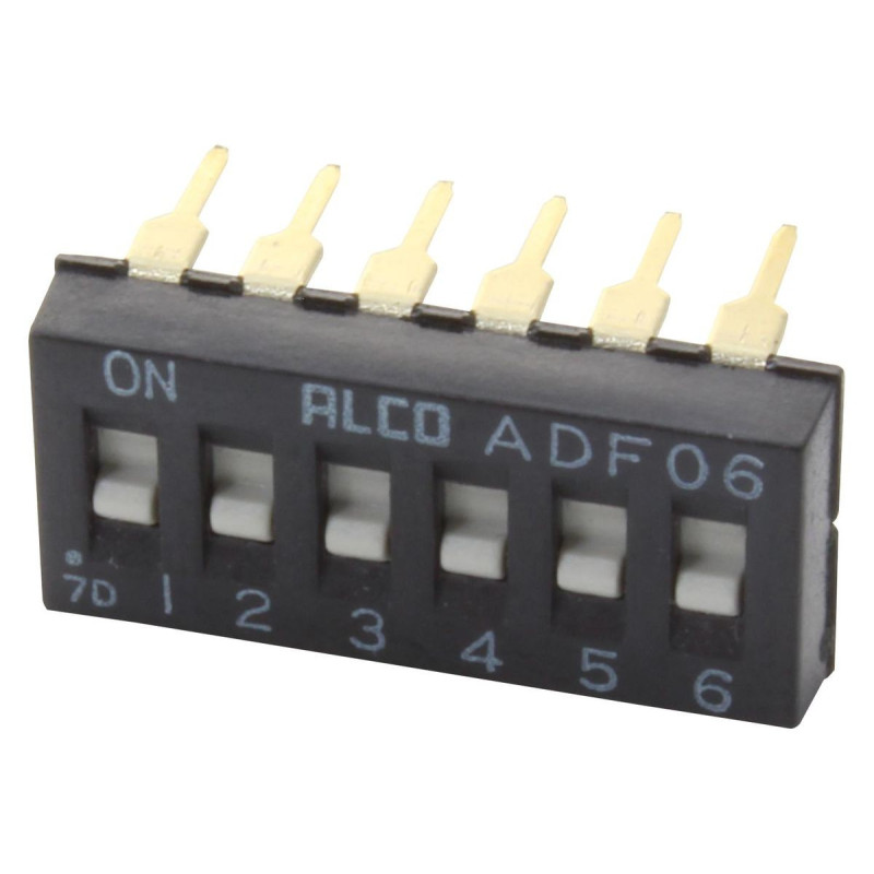 Alcoswitch (ADF0604HL) DIP / SIP Switch, SPST, 24 V, 100 mA