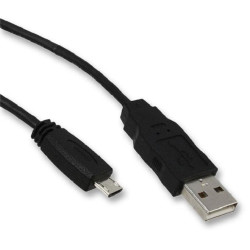 USB Cable, 1m, USB to Micro USB, Black, 68784-0001, Molex