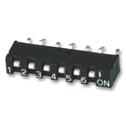 Multicomp Pro (SIP-06T) DIP / SIP Switch, SPST, 50 V, 10 mA