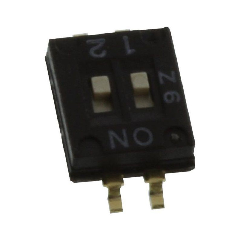 Multicomp Pro (MCDHN-02F-V) DIP Switch, SPST, 24 VDC, 25 mA, SMD