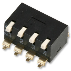 Multicomp Pro (MCEPM-04) DIP Switch, SPST, 24 VDC, 25 mA, SMD