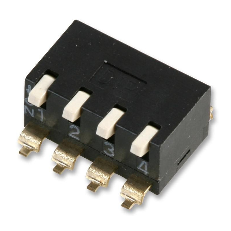 Multicomp Pro (MCEPM-04) DIP Switch, SPST, 24 VDC, 25 mA, SMD