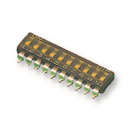 Multicomp Pro (MCDM(R)-10-T) DIP / SIP Switch, SPST, 24 VDC, 25 mA