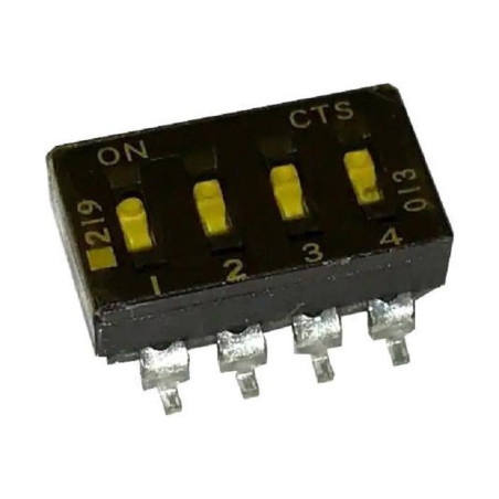 Cts (219-4LPSTR) DIP / SIP Switch, SPST, 50 V, 100 mA