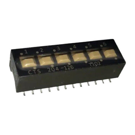 Cts (204-126ST) DIP / SIP Switch, SPDT, 50 V, 100 mA