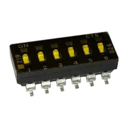 Cts (219-6LPST) DIP / SIP Switch, SPST, 50 V, 100 mA