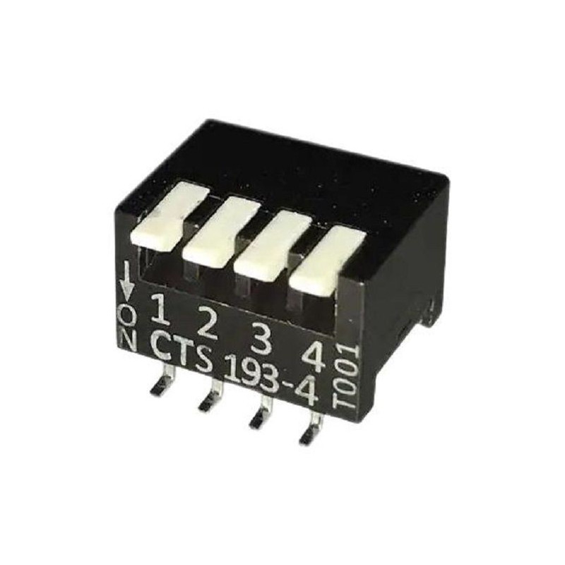 Cts (193-4MSR) DIP / SIP Switch, SPST, 50 V, 100 mA