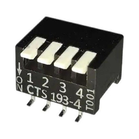 Cts (193-4MSR) DIP / SIP Switch, SPST, 50 V, 100 mA