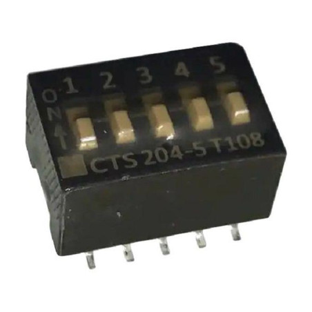 Cts (204-5ST) DIP / SIP Switch, SPST, 50 V, 100 mA