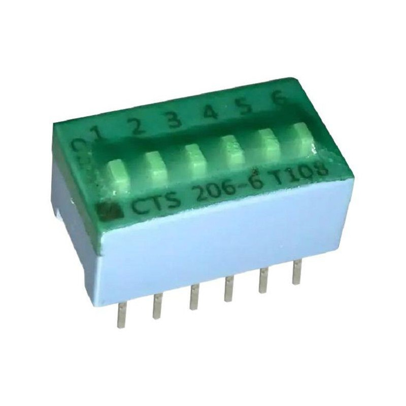 Cts (206-6ST) DIP / SIP Switch, SPST, 50 V, 100 mA