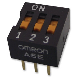 Omron (A6ER5101) DIP / SIP Switch, SPST, 24 VDC, 25 mA