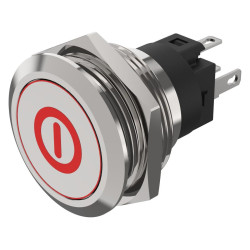 EAO (82-6151.1A14.B001) Vandal Resistant Switch, 82 Series, 22 mm