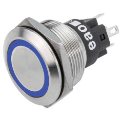 EAO (82-6151.1124)Vandal Resistant Switch, Flush, 82-6151 Series, 22.3 mm, SPDT, Momentary, Round Flat Flush, Natural