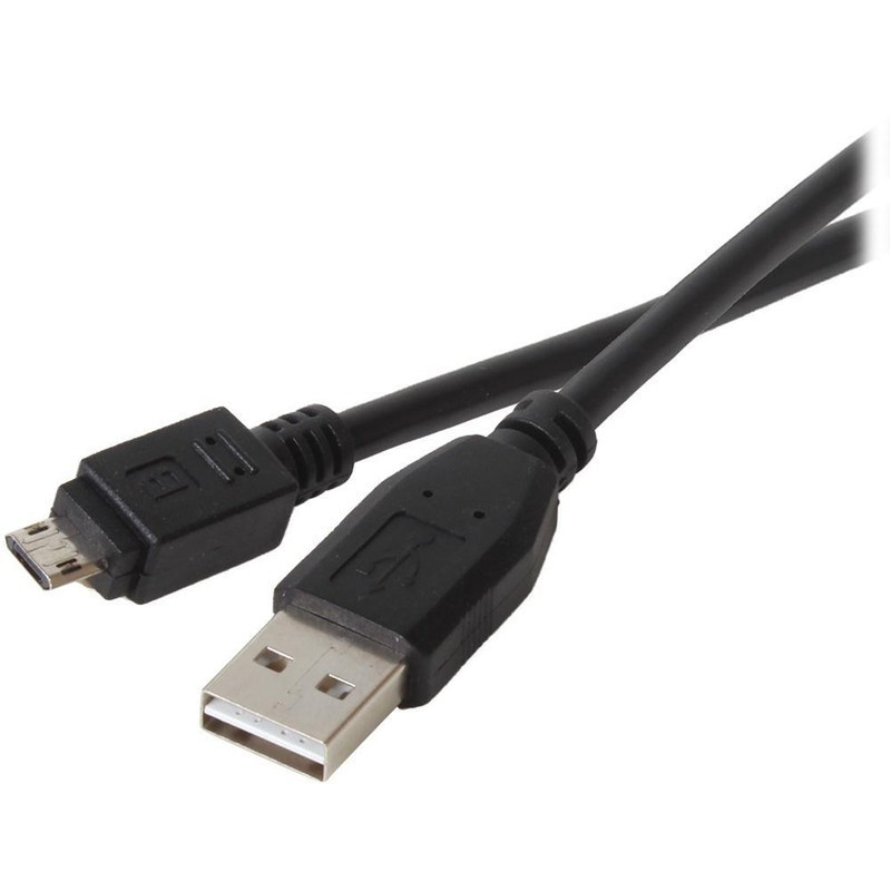 USB Cable, 1.8m, USB to Micro USB, Black, 83-17335, Stellar Labs