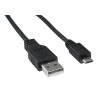 USB Cable, 1.8m, USB to Micro USB, Black, 83-17335, Stellar Labs