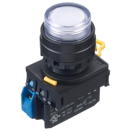 Idec (YW1L-M2E10Q4PW) Industrial Pushbutton Switch, YW, 22.3 mm, SPST-NO