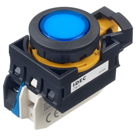 Idec (CW1L-M1E10QM4S) Industrial Pushbutton Switch, Flush Silhouette 22.3mm