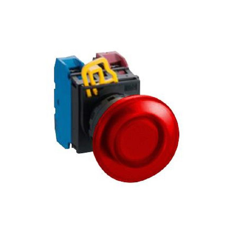 Idec (YW1L-M4E10Q4R) Industrial Pushbutton Switch, YW, 22.3 mm