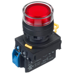 Idec (YW1L-MF2E10Q4R) Industrial Pushbutton Switch, YW, 22.3 mm