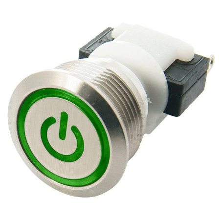 Itw Switches (H48M-213G/4044) Industrial Pushbutton Switch, H48M, 19.5 mm