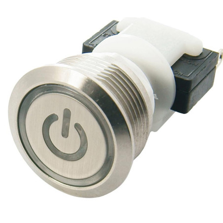 Itw Switches (H48M-213W/4044) Industrial Pushbutton Switch, H48M, 19.5 mm