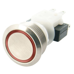 Itw Switches (H48M-112R/4044) Industrial Pushbutton Switch, H48M, 19.5 mm