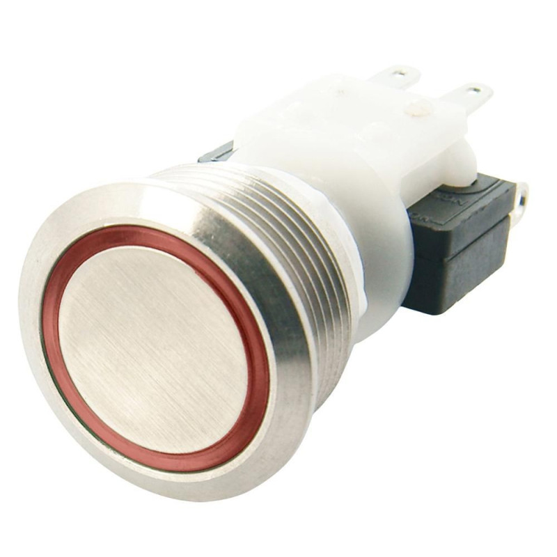 Itw Switches (H48M-112R/4044) Industrial Pushbutton Switch, H48M, 19.5 mm