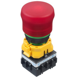 Idec (XW1E-LV4TG13Q4MFR) Emergency Stop Switch, 3PST-NC, SPST-NO, Push-Pull