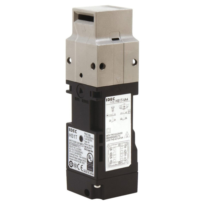 Idec (HS1T-VD44ZM-G) Safety Interlock Switch, HS1T, 4PST-NC, Spring Clamp