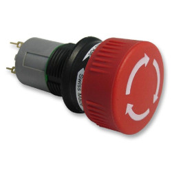 Eao (51-253.026) Emergency Stop Switch, 1NO / 1NC, Off-On, Solder