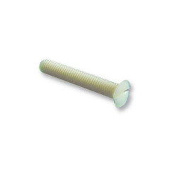 Duratool, Screw, Flat Head Slotted, M3, Nylon 6.6, 10 mm Length, 121030010