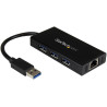 Startech (ST3300GU3B) Hub, USB 3.0, Bus Powered, 3 Ports