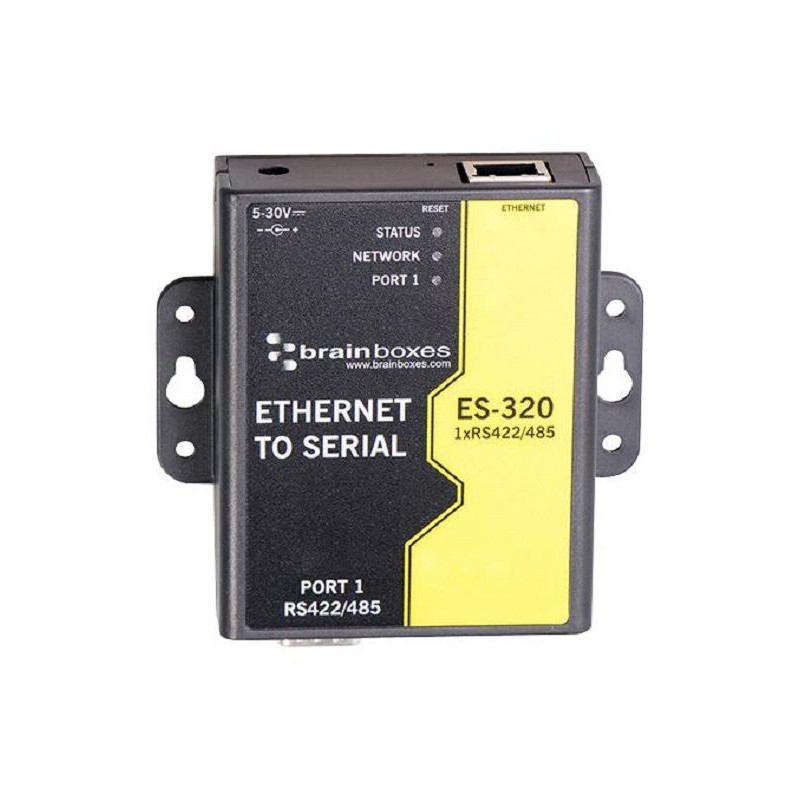 Brainboxes (ES-320) Adapter, 10/100 RJ45 Ethernet to RS422, RS485 Serial