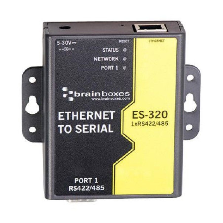 Brainboxes (ES-320) Adapter, 10/100 RJ45 Ethernet to RS422, RS485 Serial