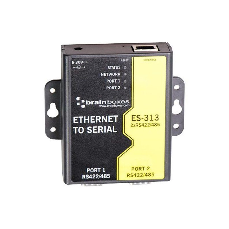 Brainboxes (ES-313) Adapter, 10/100 RJ45 Ethernet to 2 x RS42