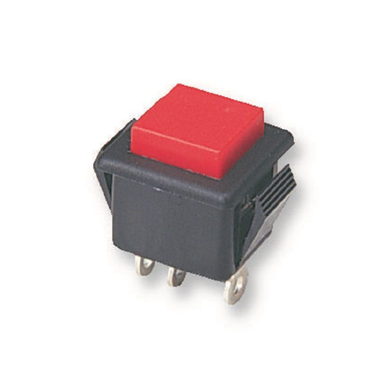 Apem (1415NC RED) Pushbutton Switch, 1400N, SPDT, Momentary