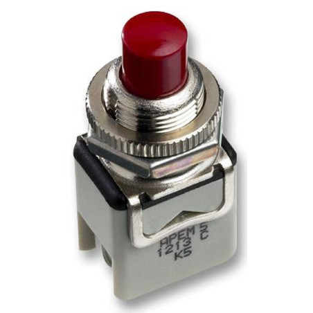 Apem (1212C6) Pushbutton Switch, 1200 Series, 12.2 mm, SPST-NC