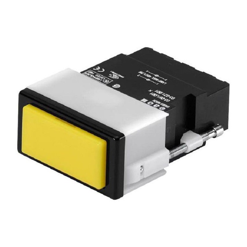 Eao (03-021.001) Pushbutton Switch, 03 Series, Rectangular, Yellow