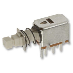 C&K Components (PN22LENA03QE) Pushbutton Switch, PN, DPDT, Off-On, Plunger