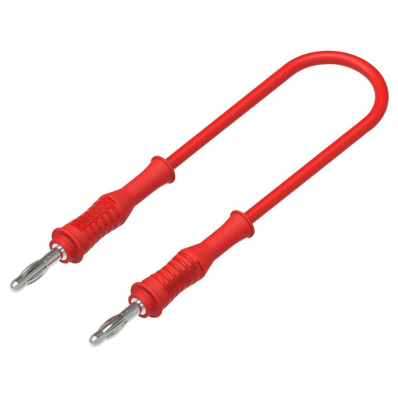 Tenma, Test Lead, 4mm Banana Plug, 33 VAC, 12 A, Red, 1 m, 76-114