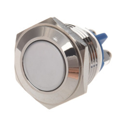 Push Button  Flat Round  Antwire  16mm Stainless Steel Metal