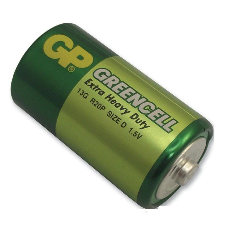 GP Batteries (GP13G-C20) Battery, 1.5 V, D, Zinc Chloride, 34.2 mm