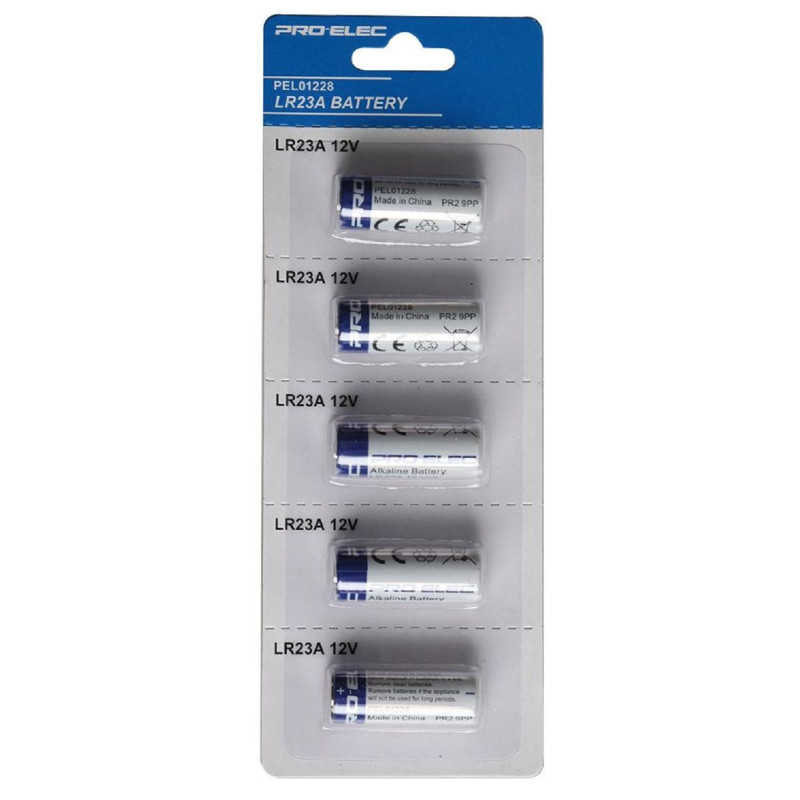 Pro Elec (PEL01228) Battery, 12 V, A23, Alkaline, 55 mAh