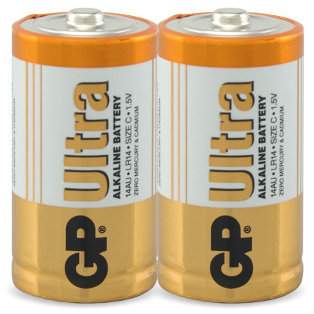 GP Batteries (GP14AU-C2) Battery, Super, Pack of 2, 1.5 V, C, Alkaline