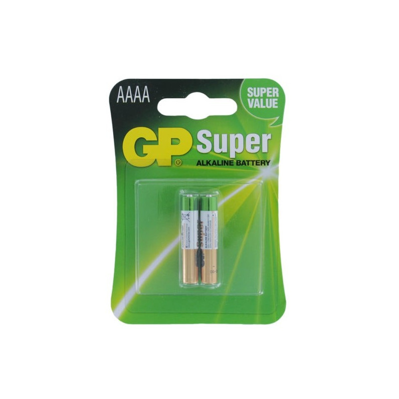 GP Batteries (GPPCA025A001) Battery, 1.5 V, AAAA, Alkaline, 8.3 mm