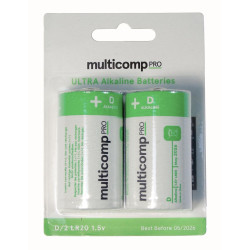 Multicomp Pro (PSG91113) Battery, 1.5 V, D, Alkaline, 12 Ah, 34.2 mm