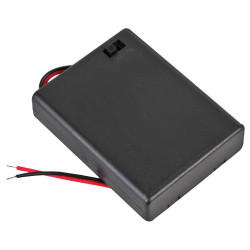 Multicomp Pro (MP000374) Battery Box, Switched, Wired, 4 x AAA