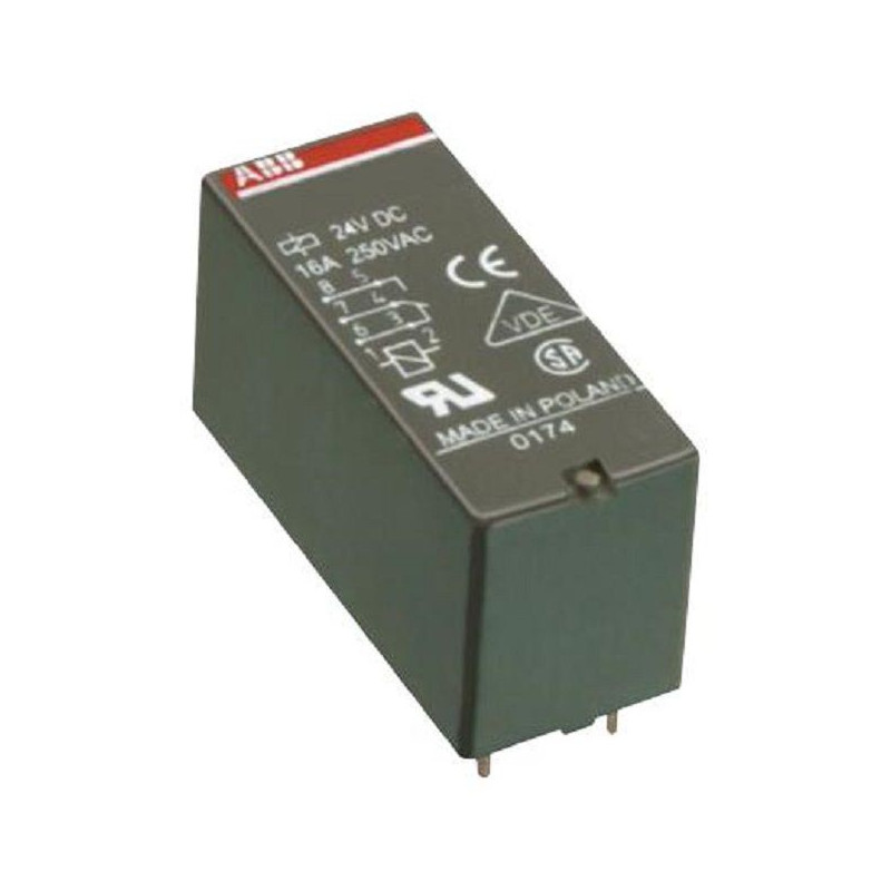 Abb (1SVR405600R7000) Power Relay, Interface, SPDT, 110 VAC, 16 A, CR-P